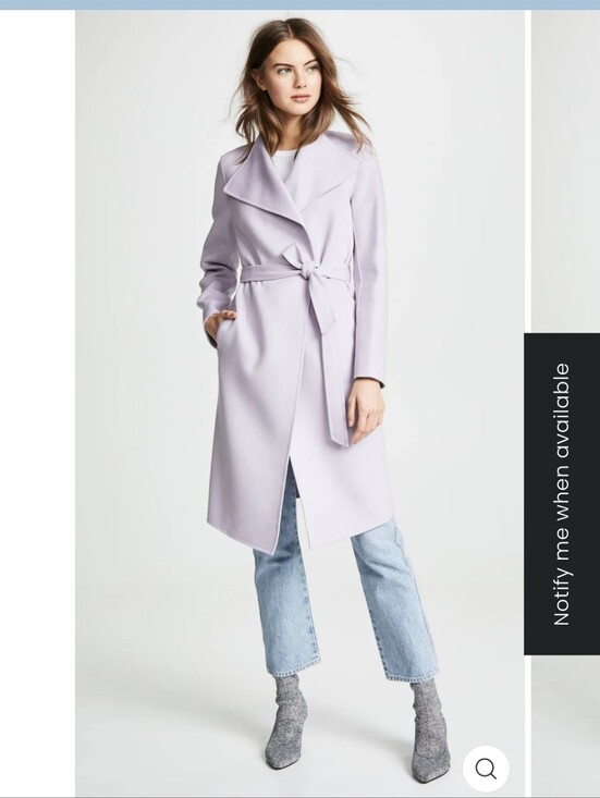 Mackage Jackets & Blazers - Mackage Leora Pastel Lavender Wool-Blend Coat